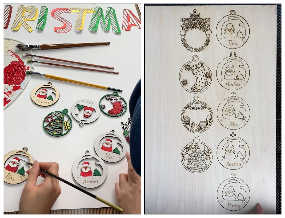 3mm Plywood Christmas Decorations_1111