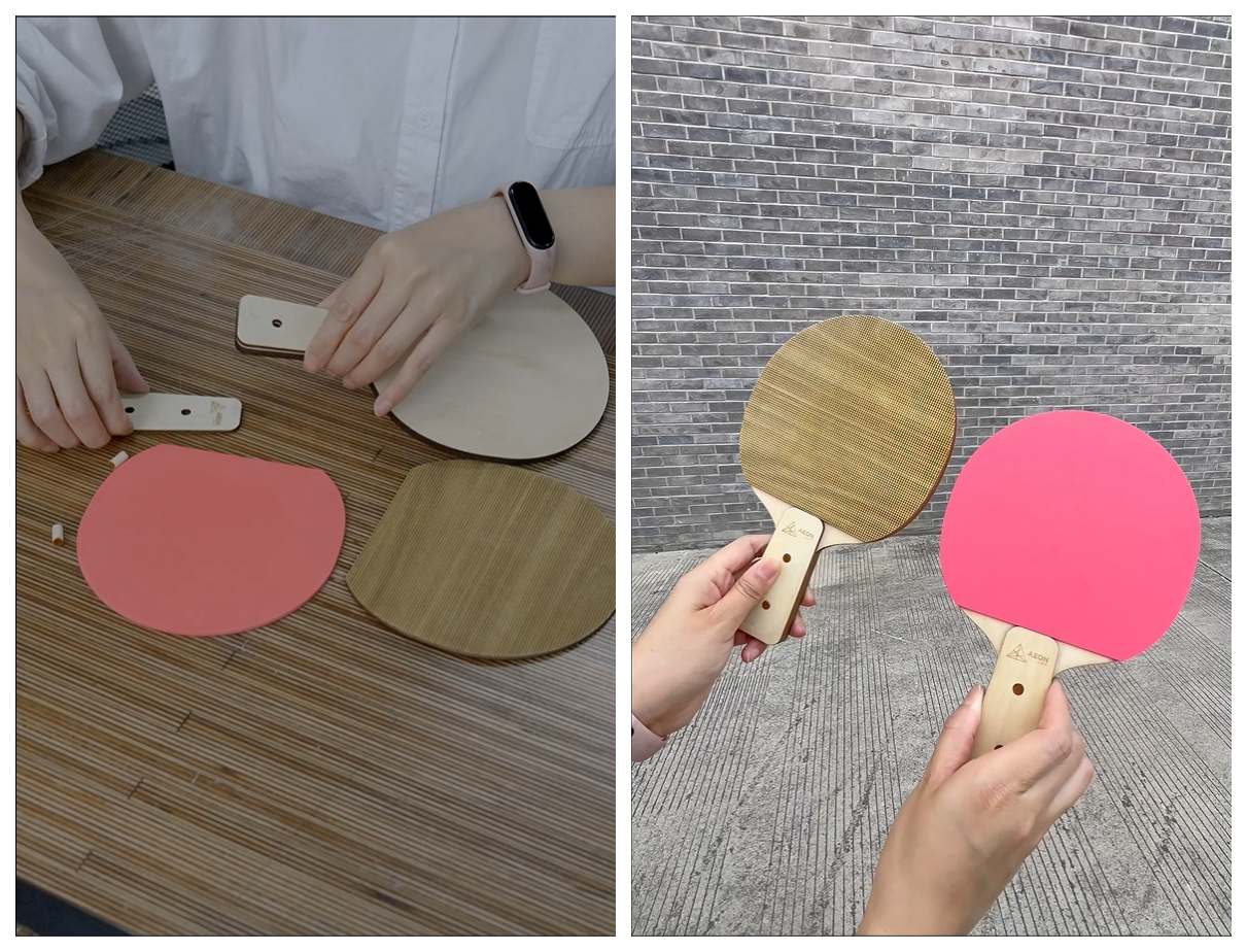 Plywood and rubber Ping Pong Paddle_22